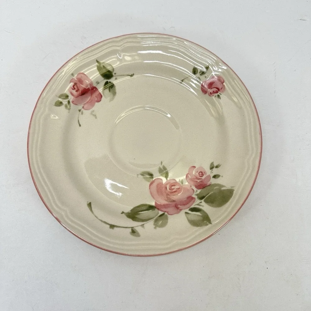 Vintage Gibson Housewares China Pink Roseland 35 Piece Cottage Core Plates Bowls